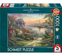 Schmidt Spiele 58785 Puzzle Thomas Kinkade, New England Harbor, 1000 pièces, Multicolore