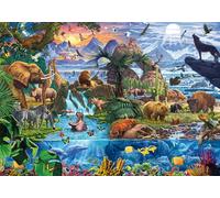 Schmidt Spiele 58866 Panorama du Monde Animal, Puzzle 1500 pièces