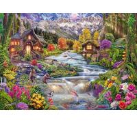 Schmidt Spiele 58868 Idylle fluviale dans Les Montagnes, Puzzle 2000 pièces