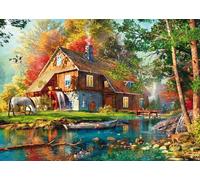 Schmidt Spiele 58881 Le Moulin à Eau en Automne, Puzzle de 1000 pièces