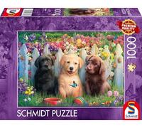 Schmidt Spiele 58883 Scène de Chiots adorables, Puzzle de 1000 pièces
