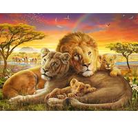 Schmidt Spiele 58987 Cuddling Family of Lions, 1000 Piece Jigsaw Puzzle