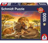 Schmidt Spiele 58987 Cuddly Lion Family Jigsaw Puzzle 1000 Pieces, Multicoloured