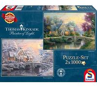 Schmidt Spiele - 59468 - Lamplight Manor - Hiver - 2 X 1000 Pièces