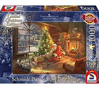 Schmidt Spiele 59495 Thomas Kinkade Pz. Le Père Noël est là 1000T, Multicolore
