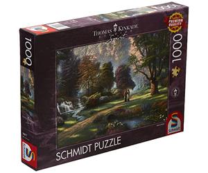 Schmidt Spiele 59677 Puzzle Thomas Kinkade Spirit, Chemin de la Foi, 1 000 pièces, Multicolore