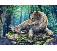 Schmidt-Spiele Puzzle 500 pièces Loup et Elfe Multicolore Thème fantastique Dès 10 ans