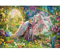Schmidt Spiele 59718 Voyage onirique avec Une Licorne, Puzzle de 500 pièces, Rose Pastel, Violet Pastel, Bleu Pastel
