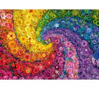Schmidt Spiele 59744 Puzzle de 2000 pièces de tourbillons Floraux colorés, Multicolore