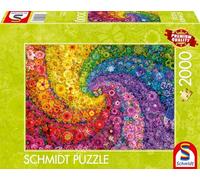 Schmidt Spiele 59744 Puzzle de 2000 pièces de tourbillons Floraux colorés, Multicolore