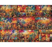 Schmidt Spiele 59745 Pause agréable, Voyager avec des Livres et du vin, Puzzle de 2000 pièces