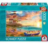 Schmidt-Spiele Puzzle 59765 - Coucher de soleil dans la baie du phare - Multicolore 1000 pièces