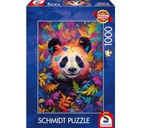 Schmidt Spiele 59781 Puzzle Panda dans la forêt Arc-en-Ciel 1000 pièces, Multicolore