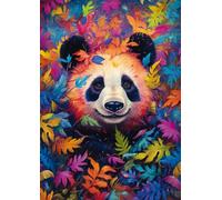 Schmidt Spiele 59781 Puzzle Panda dans la forêt Arc-en-Ciel 1000 pièces, Multicolore