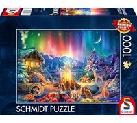 Schmidt Spiele 59787 Puzzle de 1000 pièces Motif feu de Camp sous Un Ciel étoilé Multicolore