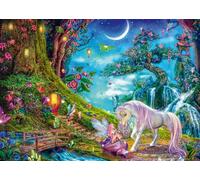 Schmidt Spiele 59790 Où la Licorne et l'Elfe Disent Bonne Nuit, Puzzle 1000 pièces