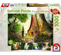 Schmidt Spiele 59909 House in The Glade Georgia Fellenberg, Maison sur la clairière, Puzzle de 1000 pièces, Multicolore