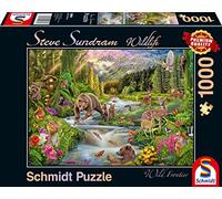 Schmidt Spiele 59964 Wildlife Puzzle Animaux Sauvages à la lisière de la forêt, 1000 pièces