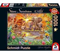Schmidt Spiele Wildlife, Africain Animaux, Puzzle 1000 pièces, 59982, Multicolore