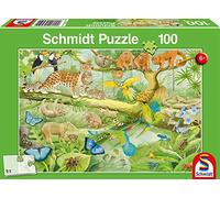 Schmidt Spiele - Animaux dans La Forêt Tropicale Puzzle - 100 pièces, 56250