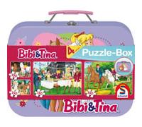Schmidt Spiele Bibi & Tina Boîte à puzzle dans une valise en métal