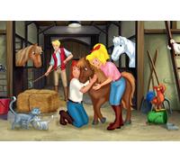 Schmidt Spiele Bibi & Tina, Puzzle-Box im Metallkoffer, 2 x 100, 2 x 150, Puzzle, Kinderpuzzle, 56509