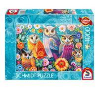 Schmidt Spiele Chouettes et fleurs, Puzzle
