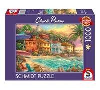 Schmidt-Spiele Puzzle 1000 pièces Chuck Pinson Island Time Multicolore 69,3 x 49,3 cm