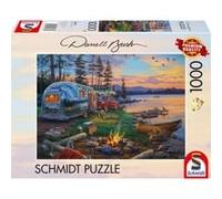 Schmidt-Spiele Puzzle 58533 – Idylle de camping au bord du lac – 1000 pièces