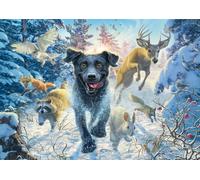 Schmidt Spiele Dog Love, Labrador noir dans la neige - Teile