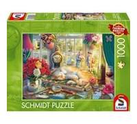 Schmidt-Spiele Puzzle 59789 – 1000 pièces, chat multicolore