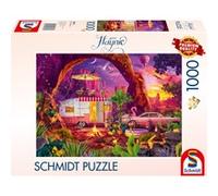 Schmidt-Spiele Puzzle 58574 Jeff Haynie – Paradis du Camping dans le désert, 1000 pièces