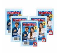 Schmidt Spiele Kniffelblock 5er Set, bloc supplémentaire, jeu familial, jeu de société, 2 à 8 joueurs, 5 x 600 jeux