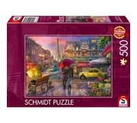 Schmidt Spiele Puzzle La Magie de la Pluie à Paris (59713) 500 pièces 48,1 x 34,1 cm Multicolore