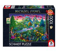 Schmidt-Spiele Puzzle 58612 Monde des contes de fées Michael Fishel 1000 pièces Carton d'herbe