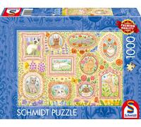 Schmidt Spiele Nobles Chats Parmi Les Fleurs, 1000 Pcs