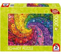 Schmidt Spiele 59744 Puzzle de 2000 pièces de tourbillons Floraux colorés, Multicolore