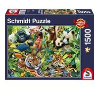 Schmidt Spiele Puzzle Monde animalier coloré