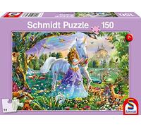 Schmidt Spiele Puzzle Princesse avec Licorne et château, 150 pièces, Multicolore