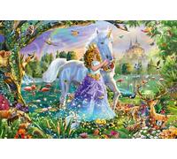 Schmidt Spiele Puzzle Princesse avec Licorne et château, 150 pièces, Multicolore