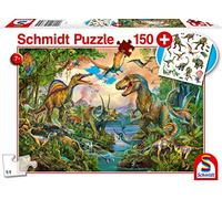Schmidt Spiele Puzzle: Wilde Dinos avec add on Dinosaurier Tattoos 56332