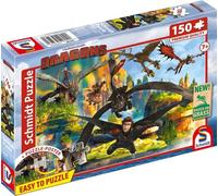 Schmidt Spiele 56548 Dragons, Flying Dragons, Puzzle pour Enfants de 150 pièces en Carton d'herbe