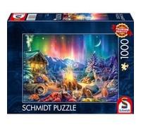 Schmidt Spiele Puzzle 59787 – 1000 pièces – feu de camp sous un ciel étoilé – multicolore