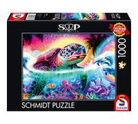 Schmidt-Spiele Puzzle 58634 «Tortue néon» Sheena Pike 1000 pièces