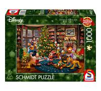 Schmidt-Spiele Puzzle 58047 Disney Mickey et Minnie décorant le Sapin Thomas Kinkade 1000 pièces