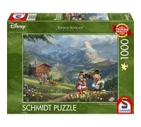 Schmidt-Spiele – Puzzle – Thomas Kinkade Studios : Disney – Mickey & Minnie dans les Alpes