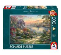 Schmidt-Spiele Puzzle 58785 Thomas Kinkade – New England Harbor – 1000 pièces, multicolore