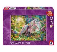 Schmidt-Spiele Puzzle 59718 Voyage onirique avec une licorne, 500 pièces, Rose/Violet/Bleu pastel