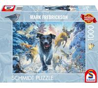 Schmidt SpielePolyuréthane1000T Mark Fredrickson : Amour de chien ? labrador noir dans la neige 0 0 STK
