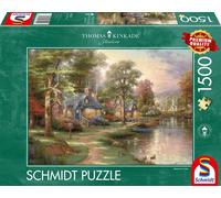 Schmidt Thomas Kinkade: Hometown Lake - 1,500 Pieces Jigsaw Puzzle Ages 14